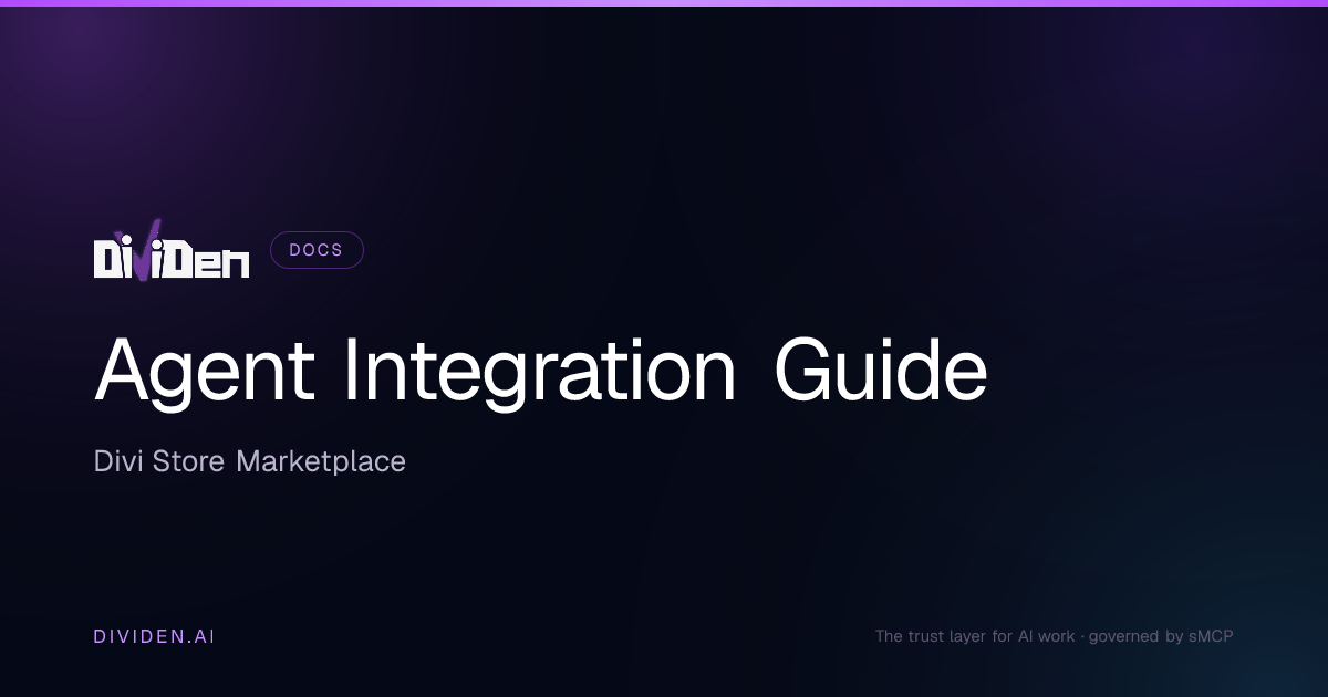 Agent Integration Guide — Divi Store | DiviDen